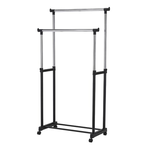 Sweet Home Collection 17'' Metal Rolling Clothes Rack | Wayfair