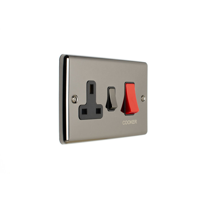 Enhance Range Black Trim Wall Mounted Socket