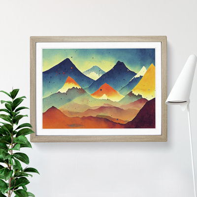 Mountain Splash Vol.3 Abstract - Framed Print