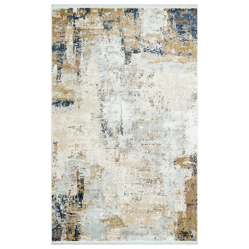 Luxurious Machine-Woven Area Rug, 4.3 x 6.2 Feet | 100% Viscose & Polyester, 0.2 in Pile Height | Soft & Durable, 1950 g/m² Density | Easy Care: Vacuum & Spot Clean | Ideal for Living Room, Bedroom & Office Décor