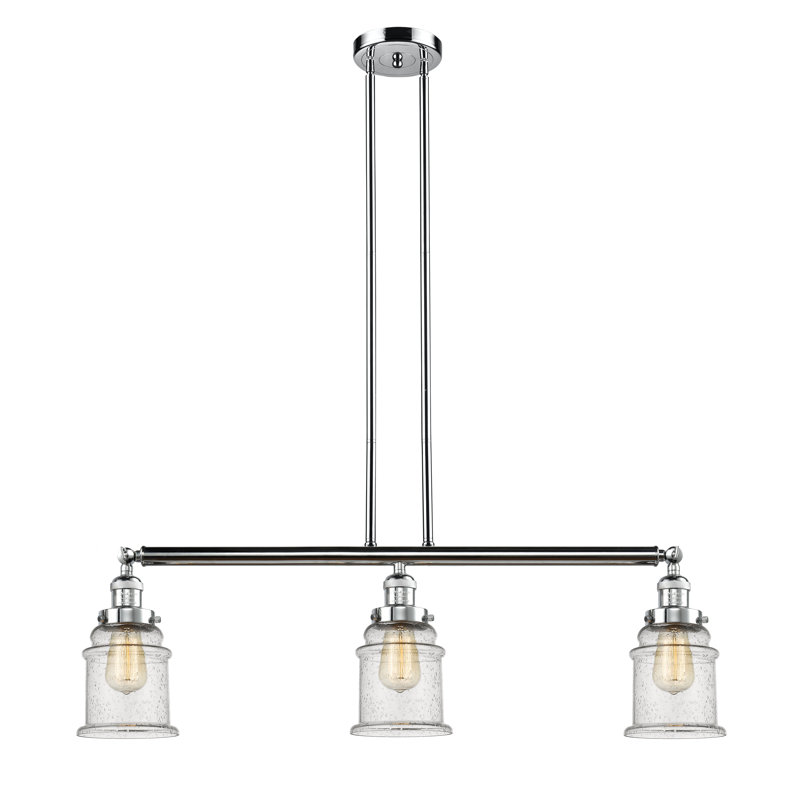 Alexandira 3 - Light Kitchen Island Pendant, No Bulb Included, Polished Chrome, Seedy