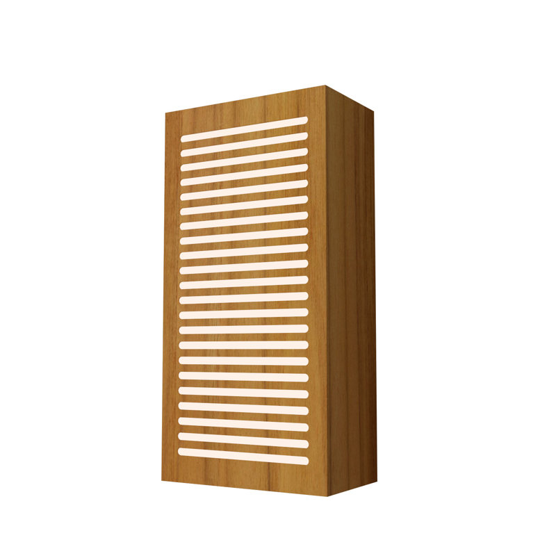 LED Flush Mounted Sconce, Teak, 1