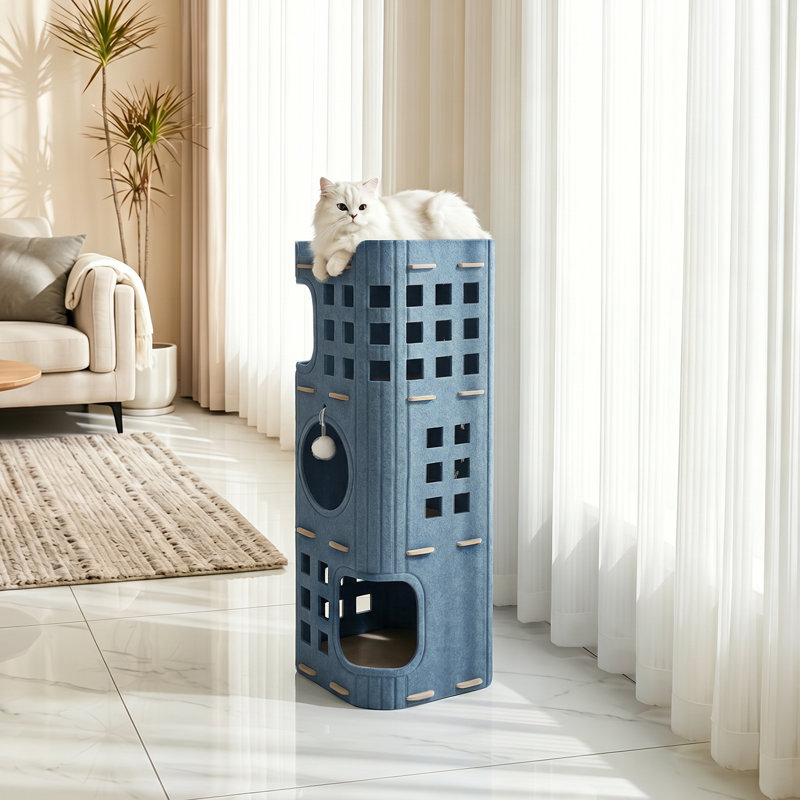 Polyester Pet Bed, 90cm H x 37cm W x 37cm D, Blue