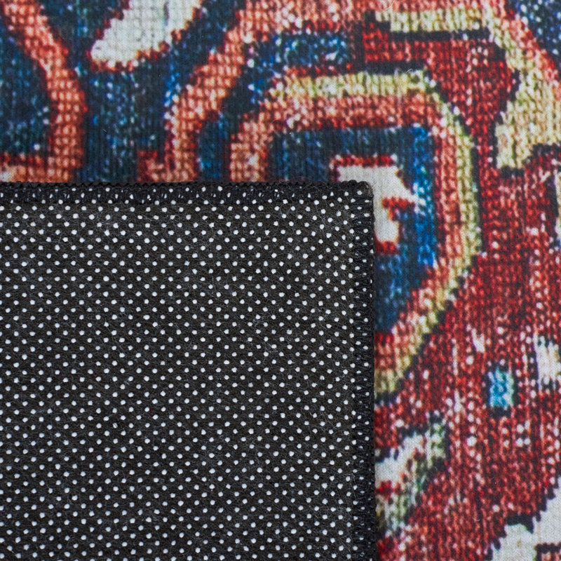Ziebarth 138 M/W S/R Area Rug In Red / Blue, Rectangle 8' x 10'