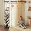 127cm H x 40cm W Metal Step Bookcase,16-Tier Tree Rotating Bookshelf, 360 Degree Spinning Standing Bookcase, Corner Bookcase with casters-553025162