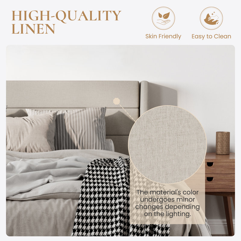 Braya Hydraulic Lift Up Storage Upholstered Platform Bed