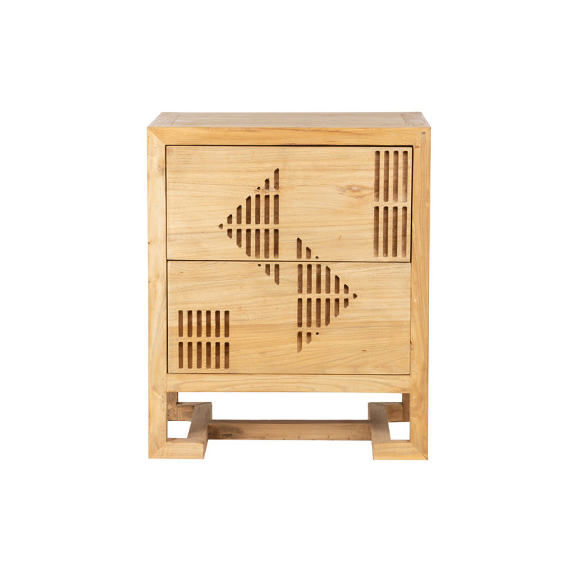 Hat Yai 61cm W Solid + Manufactured Wood Bedside Table