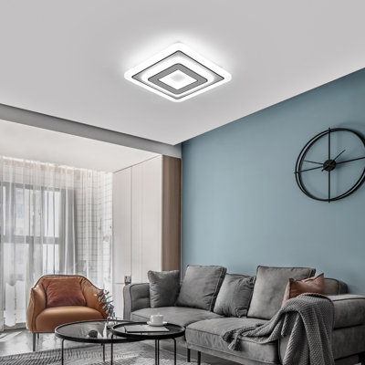 Square 30Cm Acrylic LED Flush Mount
