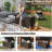 190 Gallon Metal Deck Box, Waterproof Steel Outdoor Box, Large Patio Furniture Storage Cabinet, Lockable Storage Bench for Porch Package Delivery, Pillows, Cushions, Pool, Tools, Backyard, Grey-1592411582