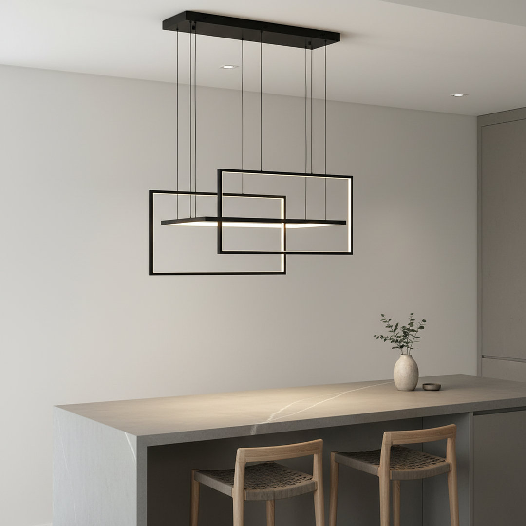 Jamorris 3-Light Modern Chandelier LED Kitchen Island with Remote Control 54 Inches Ivy Bronx 