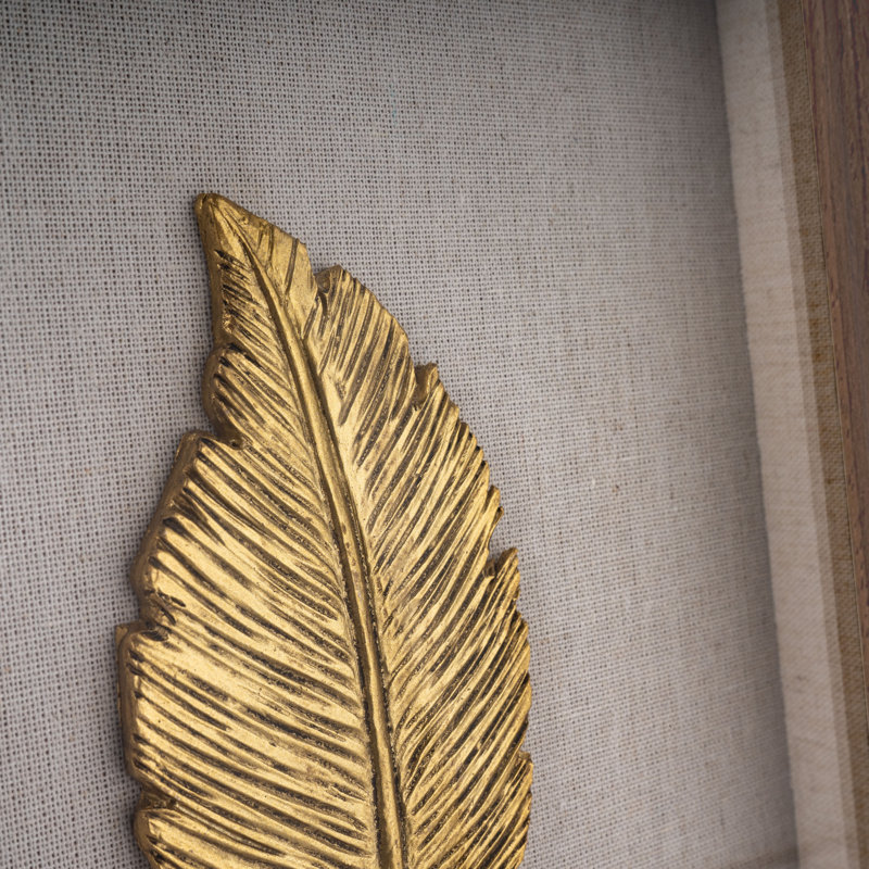 " Golden Leaves 2 Shadow Box "