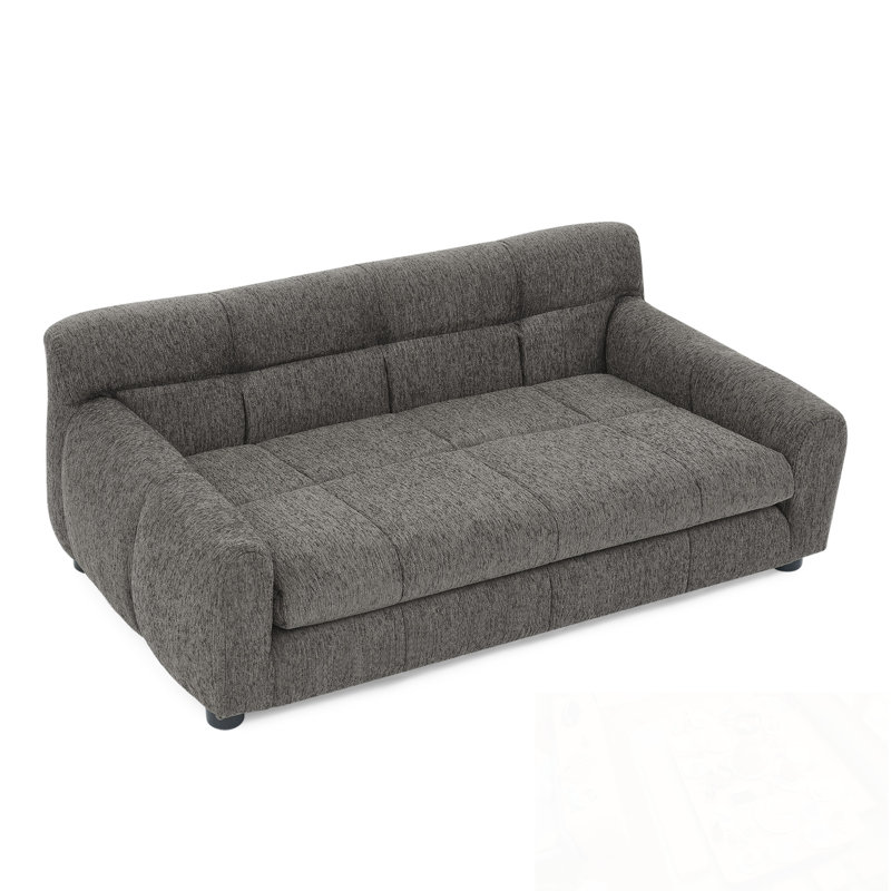 Canapé-lit pour chien avec coussin moelleux et pieds robustes, Gris foncé