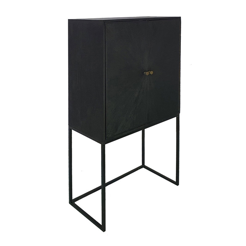 Sleek Storage Cabinet - Mdf & Iron - Modern Style For Versatile Room Use