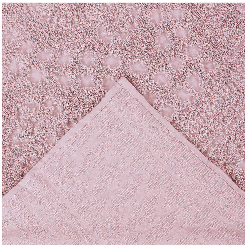 Rio Collection 100% Cotton Chenille Twin Bedspread Set, Traditional Bedding with Tufted Medallion Coverlet & Matching Sham, OEKO-TEX Certified, Soft, Breathable, Machine Washable, All-Season, Pink