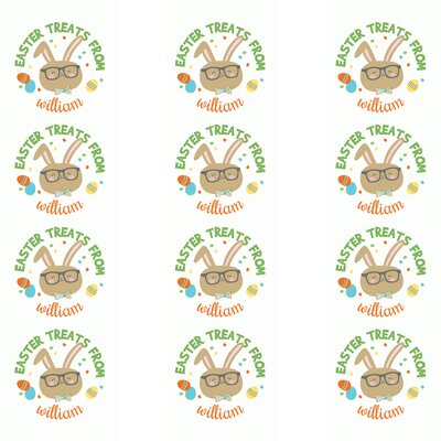 Easter Personalized 72 Piece Sticker and Treat Bag Set -  The Holiday AisleÂ®, 691BC15AB10844B9BD2F015275956FA7