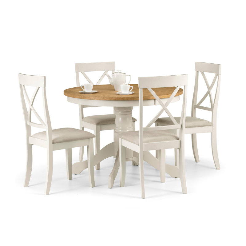 Conklin Upholstered Dining Chair, Ivory