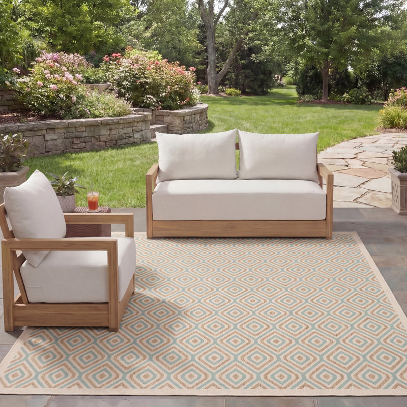 Amatia Performance Geometric Indoor/Outdoor Area Rug, Rectangle 8' x 11'
