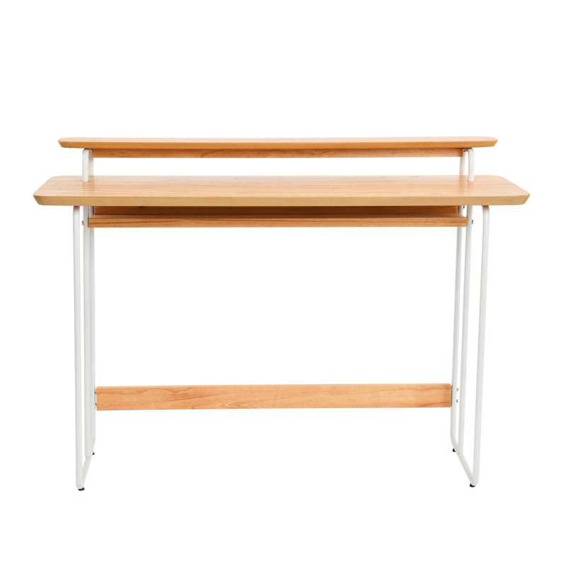 Pacifica Mid-Century Modern Computer Desk, Yellow / Leg White