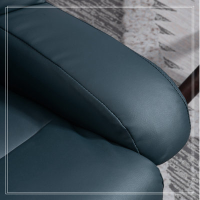 Massage Recliner Chair with Footstool, 360° Swivel Recliner