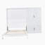 Grand lit escamotable avec placard, blanc-374198908