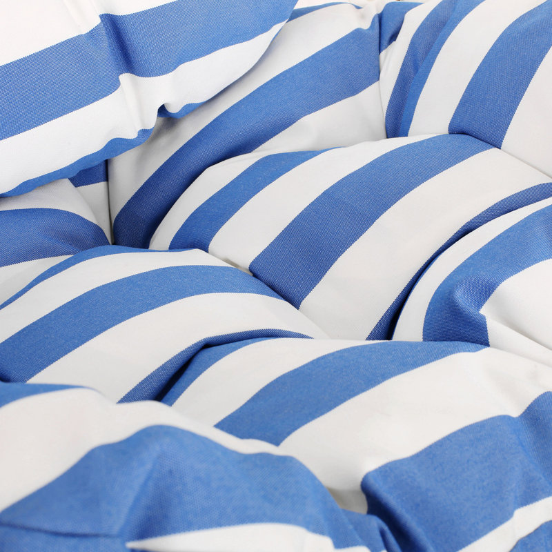 Balancelle Whetzel, Cadre blanc / coussin bleu