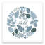 «Blues Fall Wreath», impression sur toile tendue-280292030