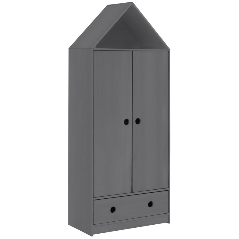 Glosco 2 Door Solid Wood Wardrobe