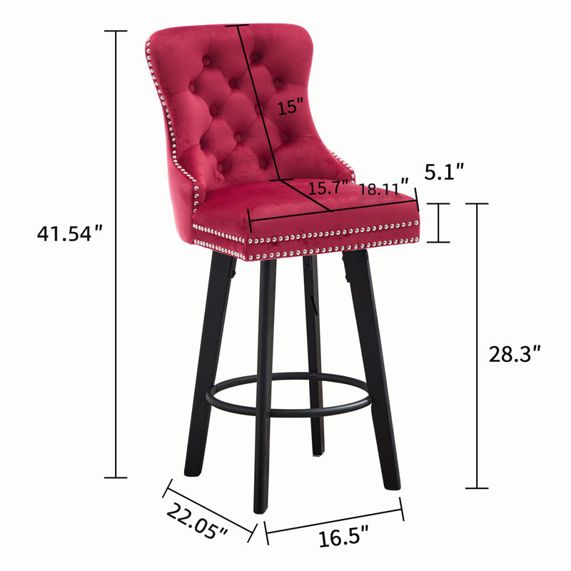 Comfortable and Stylish Swivel Bar Stools for Various Settings, Red