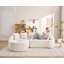 Canapé modulaire en forme de L Boneless avec méridienne incurvée, canapé modulaire en chenille, mousse 30D haute densité, canapé-lit modulaire minimaliste