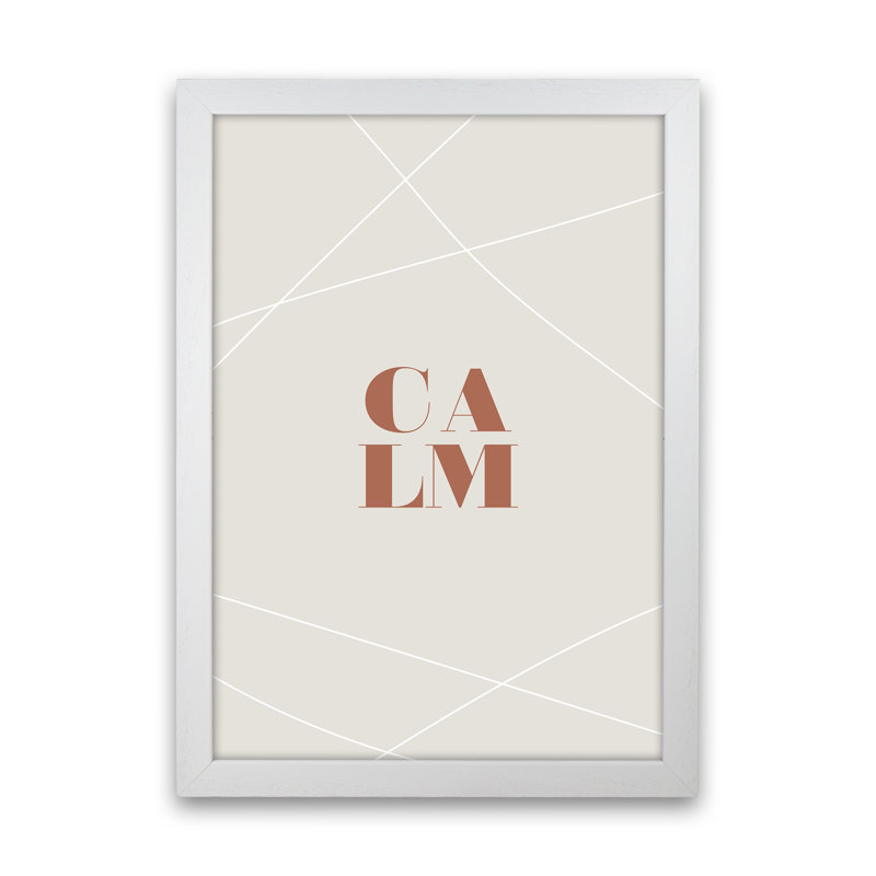 Calm - Print on Canvas, 88cm H x 64cm W x 3cm D, White Frame
