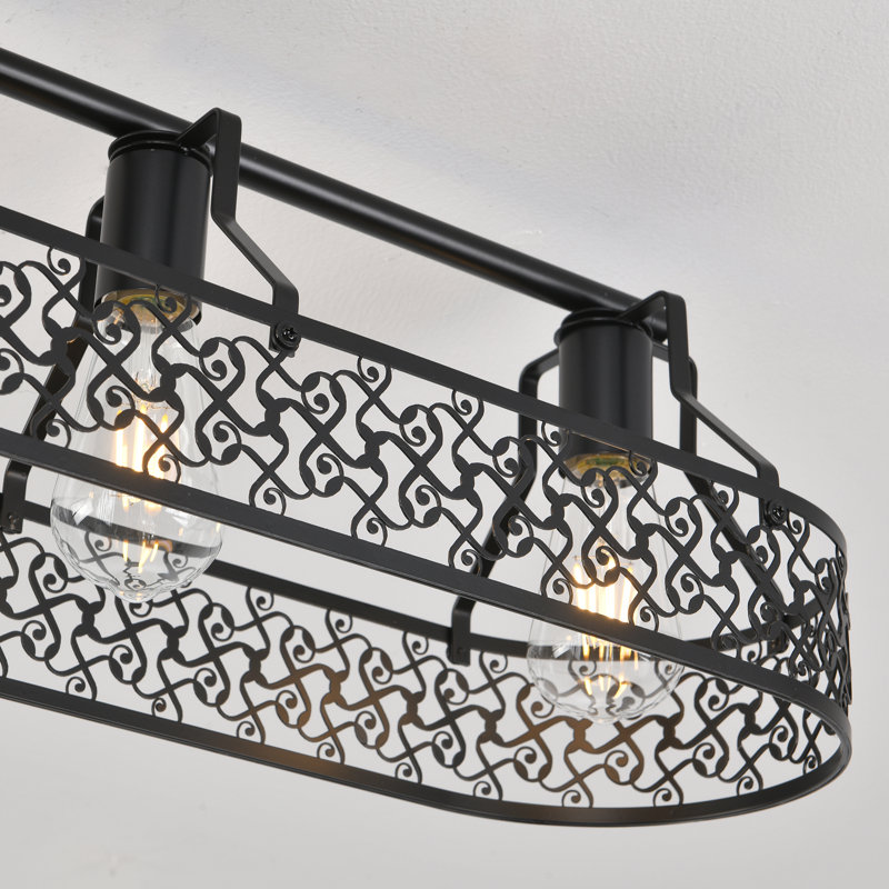 5 - Light 110cm Farmhouse Metal Dimmable Flush Mount