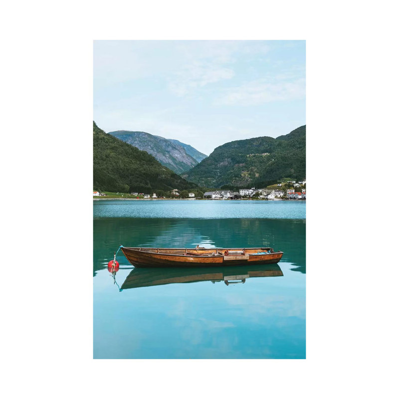Norwegian Fjords by Steffen Fossbakk - Wrapped Canvas Painting, 20.32 cm H x 30.48 cm W
