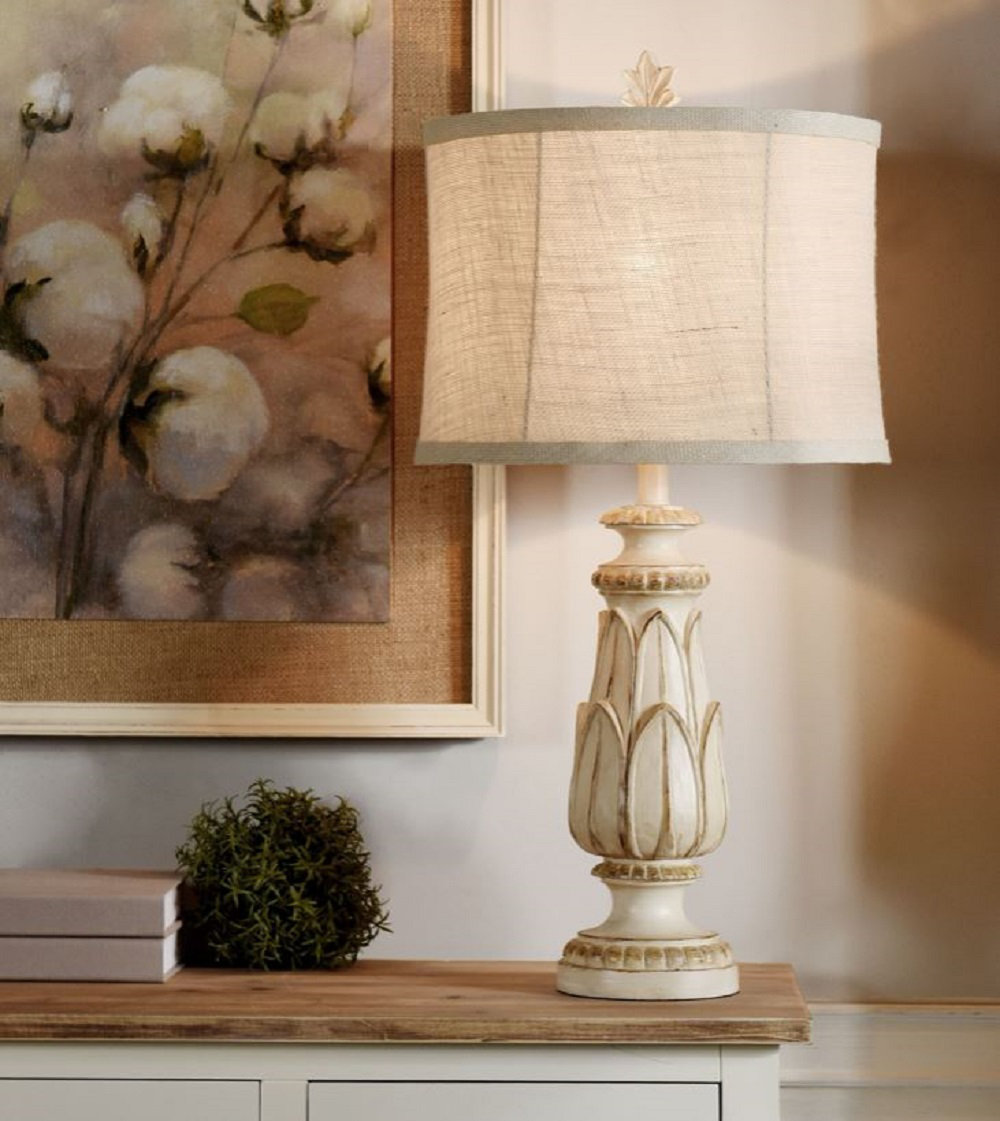 August Grove Arthena 31" Distressed Cream/Gold Table Lamp & Reviews ...