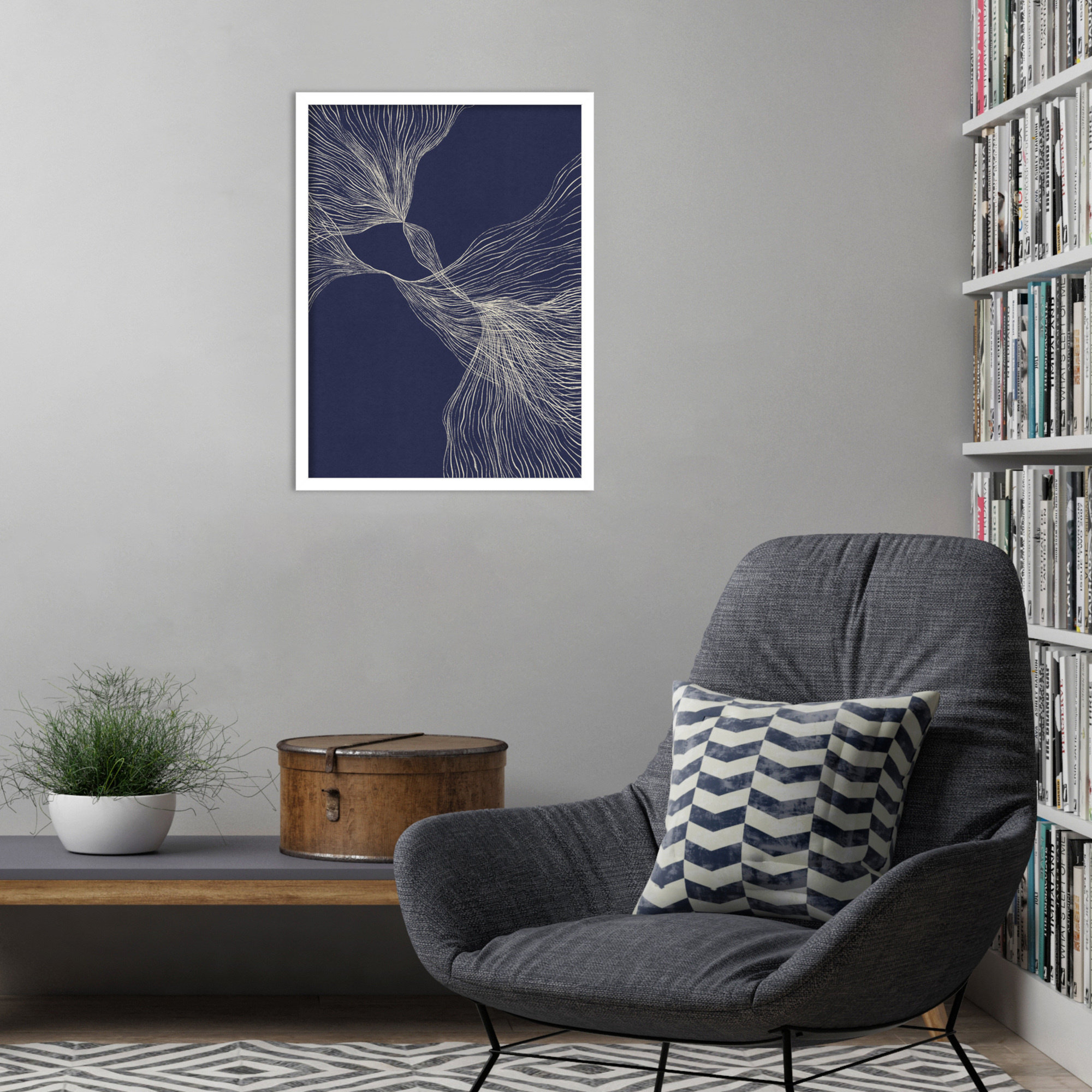 Interaction 1 by Alisa Galitsyna, 25" H x 19" W x 1" D, White
