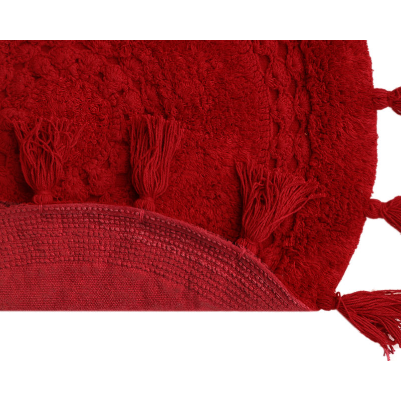 Tapis pour salle de bain Panaite, Rouge