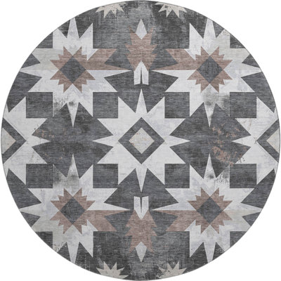 Premium Machine Washable Jakiyra AMF1893 Aztec Rug