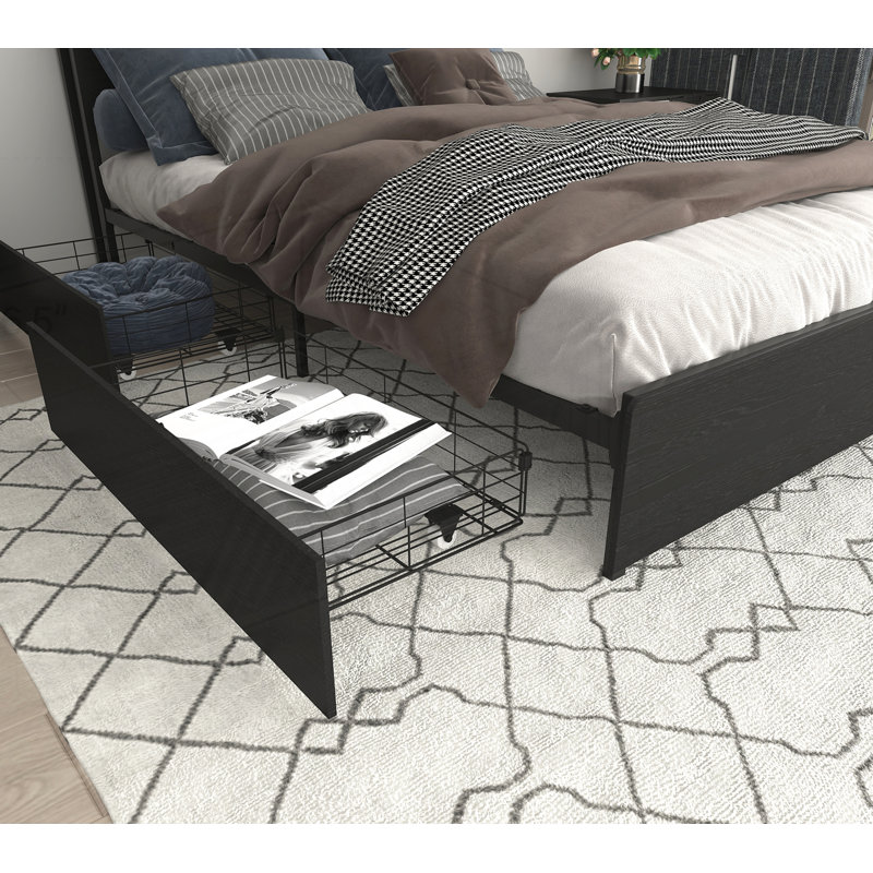 Luxueuse base de lit avec tête de rangement, station de charge et lumières DEL intelligentes pour une chambre à coucher élégante et fonctionnelle