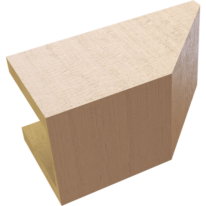 Queue de chevron Concord Woodgrain TimberThane, brun clair apprêté, H 6 po x l 12 po x P 6 po