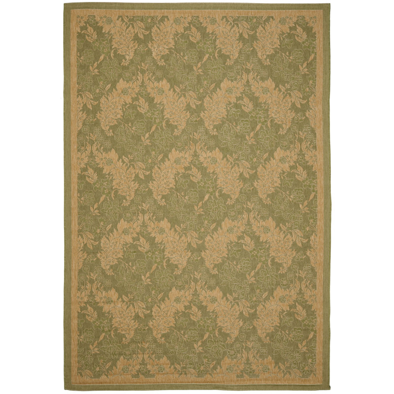 Tapis intérieur / extérieur vert Herefordshire, Rectangle 9 pi x 12 pi 6 po
