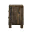 Table de chevet rustique pour chambre à coucher en brun doré avec deux options de rangement généreuses 2 pour l'organisation
