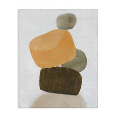«Orange and Gray Rocks», art mural sur toile par Carol Robinson