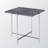 Madelyn Engineered Stone Top End Table with Chrome Finish