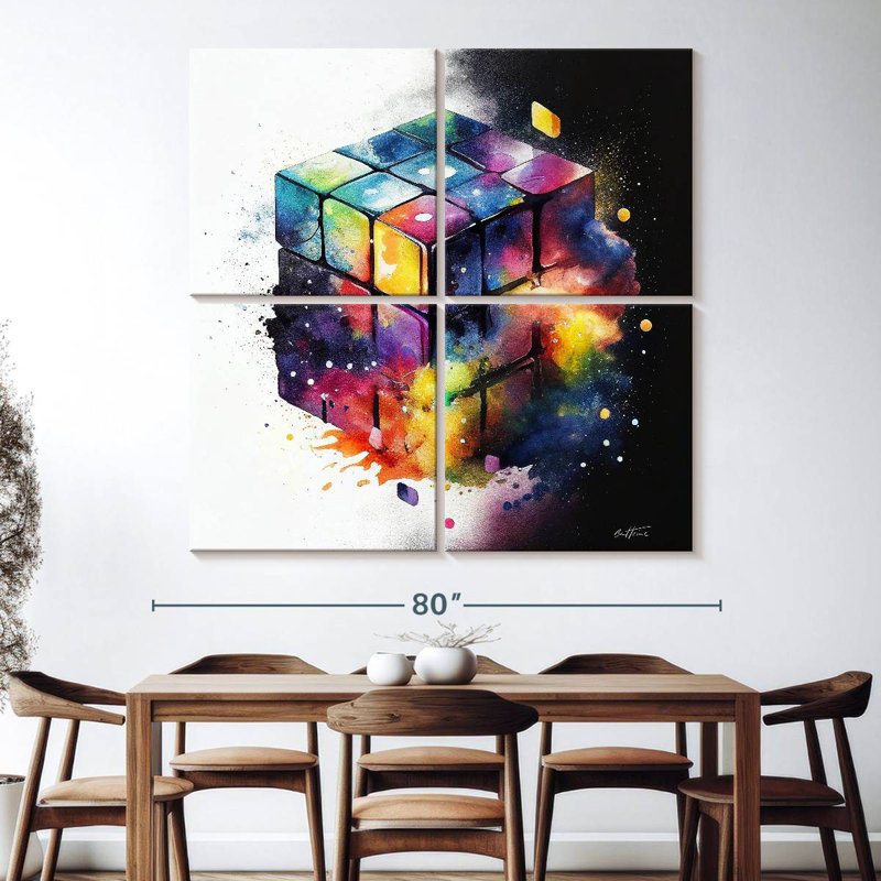 Senne Rubik, 74" H x 74" W
