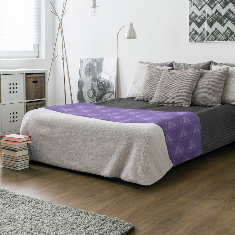 Couverture polaire minimal trees, l 50 po x L 60 po, Mauve