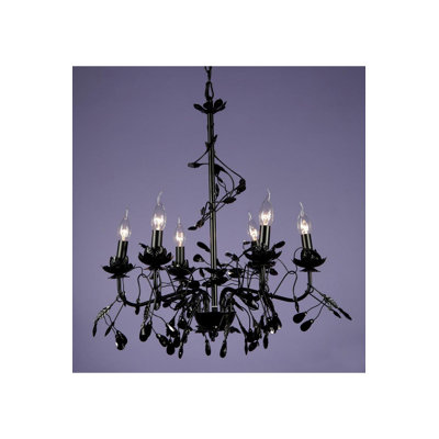 Floral 6-Light Candle-Style Chandelier