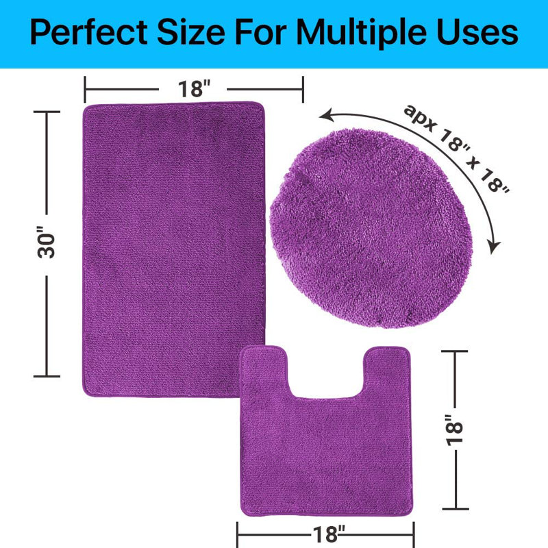 Ensemble de tapis de bain Mckeel, Mauve