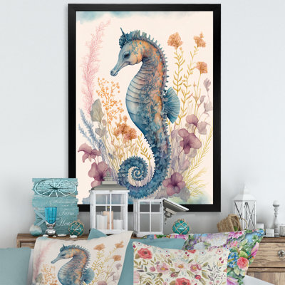 «Cute Baby Seahorse In The Deep Sea II», reproduction sur toile