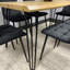 Wooden Dining Table and 6 Velvet Chairs - Stylish Dining Room Furniture-1462160728-1455945804