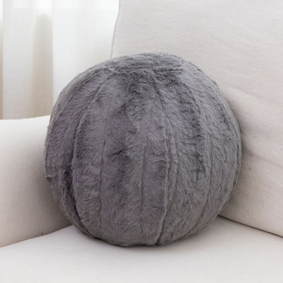 Faux Fur Reversible Throw Pillow