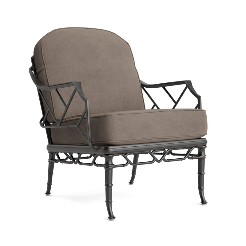 Calcutta Outdoor Lounge Chair, Fusion Dove, Textured Pewter